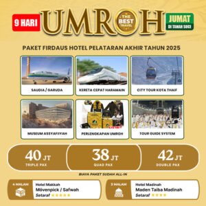 umroh hotel pelataran 9 hari akhir tahun 2025