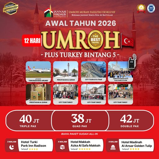Paket Umroh Plus Turki Awal Tahun 2026 2 umroh plus turki awal tahun 2026