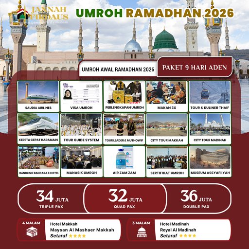 umroh awal ramadhan aden 2026