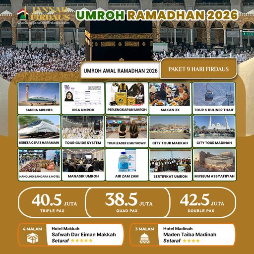 umroh awal ramadhan firdaus 2026
